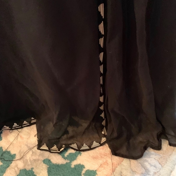 MARA HOFFMAN Runway Black Pink Silk Beaded Maxi Lakshmi Gown Dress M $995 - Picture 9 of 16